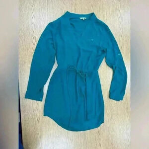 Naked Zebra Green Shirt Dresss Size Small